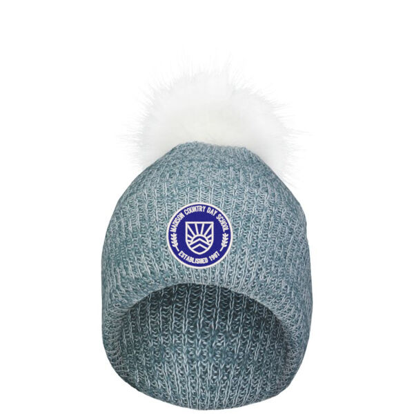 Faux Fur Pom Beanie - Embroidered Logo Thumbnail